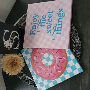 Pink Donut Wall Art Decor